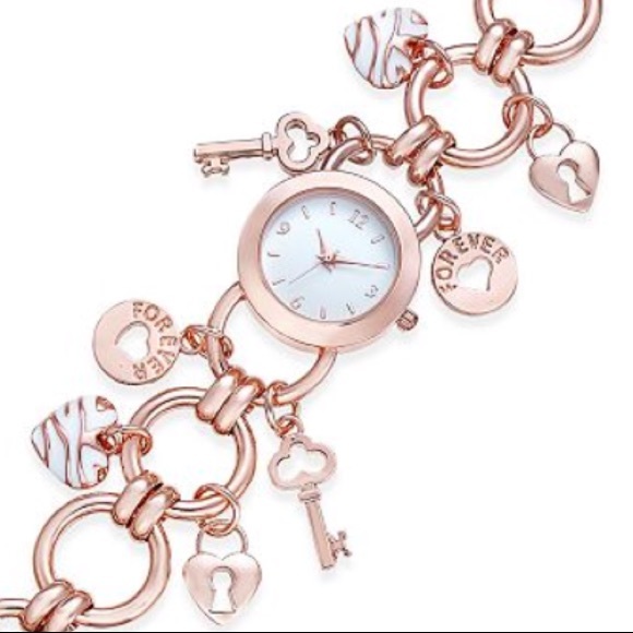 🆕⌚️ Charm Bracelet Watch ROSE GOLD 23mm - Picture 4 of 8